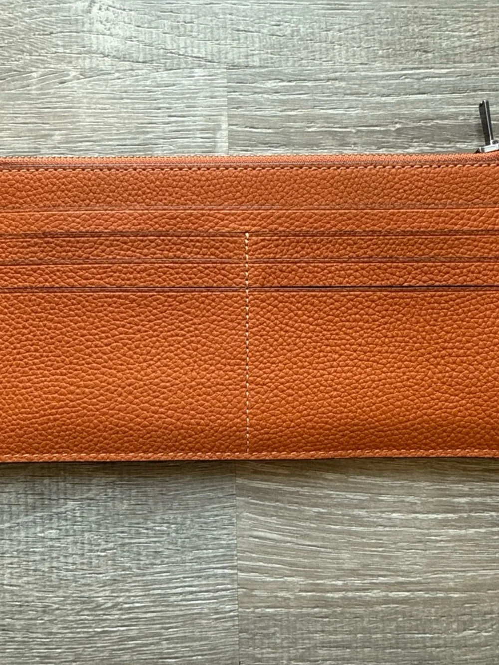 Coach Pebble Leather Zip Phone Wallet CI742G In Canyon